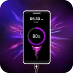 battery charging animation app android application logo